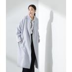 [NANO universe] Пальто Честерфилд FREE голубой серый женский 