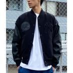 ショッピングスタジャン 「NEW ERA」 スタジャン「genuinemerchandiseコラボ」 L ブラック メンズ