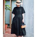 「Sunny clouds」 半袖ワンピース X-LARGE ブラック レディース