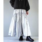 「e-zakkamania stores」 フレアスカート M シルバー レディース