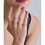 指輪 リング 「K10」スリムピンキーリング/diagonal cut「1号〜5号サイズ展開」 レディース