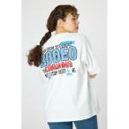 tシャツ Overlap デニムアップリケTシャツ レディース