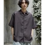 シャツ シンセティックツイード オーバーサイズ イージーケア 半袖シャツ メンズ