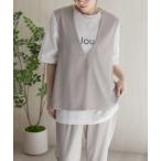 ベスト ジレ HusHusH 冷感ノーカラー