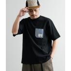 tシャツ CAPTAIN STAG キャプテンスタッグ オーバーサイズ ポケット付きワンポイントロゴクルーネック半袖Tシャツ メンズ レディース