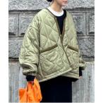 「notch.」 キルティングブルゾン M オリーブ レディース
