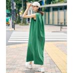 ワンピース 「WEB限定」「at ease」ノースリーブ タック カットソー ワンピース
