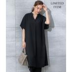 ワンピース 「Lサイズ限定/吸水速乾/UVカット/接触冷感/」ストレッチジョーゼット 半袖ワンピース