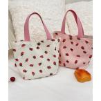 トートバッグ Mignonjour/いちごコーデュロイミニトートバッグ M2471 レディース