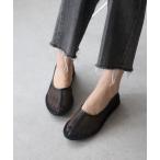 パンプス シースルーフラットパンプス