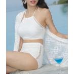 ショッピングレディ 夏 水着 レースパレオ付きホルタービキニ レディース
