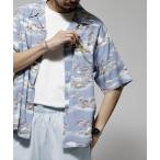 シャツ FREAK’S STORE/フリークスストア リラックスフィット ウォッシャブル レーヨン オープンカラー アロハシャツ ショートスリーブ メ