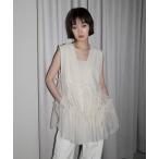 ベスト ジレ 「チュールドッキングジレベスト」 レディース