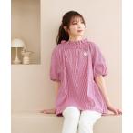 ブラウス シャツ 「22fabric」ギンガムチェックブラウス レディース
