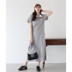 ワンピース ハート刺繍ポロシャツワンピース