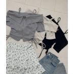 tシャツ オフショルダブルジップトップス レディース
