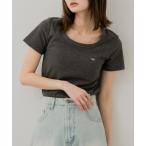 tシャツ ラウンドネックリブTシャツ(半袖) レディース