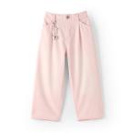 パンツ チャームつき 接触冷感デニムワイドパンツ キッズ 子供服 女の子
