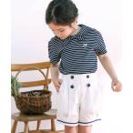 パンツ イカリ飾りボタンデニムマリン風ショートパンツ(90~130cm) キッズ 子供服 男の子 女の子