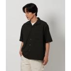 シャツ FLAX ライク オープンカラー フォルム シャツ ‐横ストレッチ・吸水速乾‐ メンズ