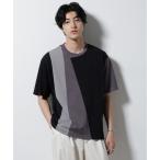 tシャツ デザイン切替クルーネックTシャツ 半袖 メンズ