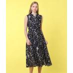 ワンピース shade of night プリント リネンワンピース
