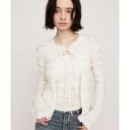 tシャツ FRONT RIBBON FRILL 2P フロント リボン フリル 2ピー セット レディース