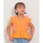 tシャツ チュールフリルノースリーブトップス キッズ 子供服 男の子 女の子