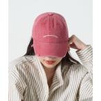 キャップ 帽子 ピグメントロゴ刺繍CAP レディース
