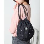 ハンドバッグ スタッズ付き巾着BAG