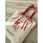 トートバッグ 「メロクロコラボ」ツインリボンキャンバストートバッグ レディース