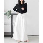 パンツ タックワイドパンツ レディース