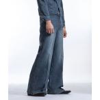 「ZIP FIVE -White Line-」 加工ブーツカットデニムパンツ LARGE ブルー メンズ
