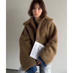 ブルゾン アウター モコっとかわいく、冬支度♪ふんわり軽やか×暖かみたっぷり！コクーンシルエットテディベアボアブルゾン レディース