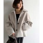 ショッピングブルゾン ブルゾン アウター ベーシックアウターを、素材感で大人見えにリングシャギーショートコクーンシルエットジャケット レディース