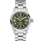 腕時計 HAMILTON 「ハミルトン」 腕時計 Khaki Field （カーキ フィールド）  オート 自動巻き 38MM グリーン×シルバー メ