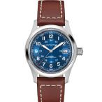 腕時計 HAMILTON 「ハミルトン」 腕時計 Khaki Field （カーキ フィールド）  オート 自動巻き 38MM ブルー×ブラウン メン