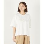 tシャツ 「LOURMARIN」ロゴプリントコットンTシャツ レディース