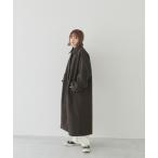 [flaner] пальто с отложным воротником FREE темно-коричневый женский 