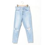 「American Eagle」 ダメージ加工デニムパンツ 2 ブルー レディース
