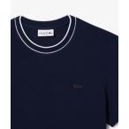 tシャツ 配色ラインドリブネック鹿の子地 半袖Tシャツ メンズ レディース