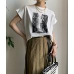 tシャツ 「WEB限定」バックジップフォトプリントTEE レディース