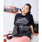 tシャツ 切り替えリメイク風ロゴT 492414 レディース