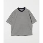 tシャツ サンドウィッチ ボーダー クルーネック Tシャツ メンズ