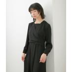 セットアップ 「喪服・礼服」日本製生地使用　洗える防しわカシュクール風デザインワンピース「大きいサイズ有」「Neina」 レディース