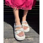 ショッピング厚底 サンダル サンダル パールストラップ リボンデザイン 厚底サンダル レディース