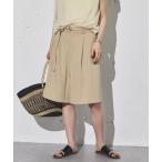 パンツ ベルト付ショートパンツ レディース