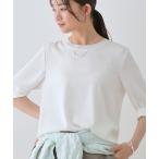 ブラウス シャツ 「洗える/5分袖」シルク風素材オフィスブラウス レディース