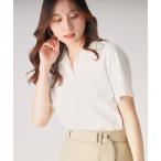 tシャツ 「洗える/日本製」きれいめに着られる衿付きスキッパーカットソー レディース