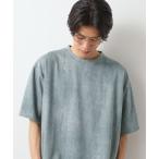 tシャツ スウェードプリントTシャツ メンズ